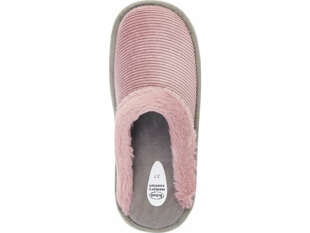 Scholl Brienne Fluffy Dusty Pink Ανατομικές Γυναικείες Παντόφλες Ροζ, No37