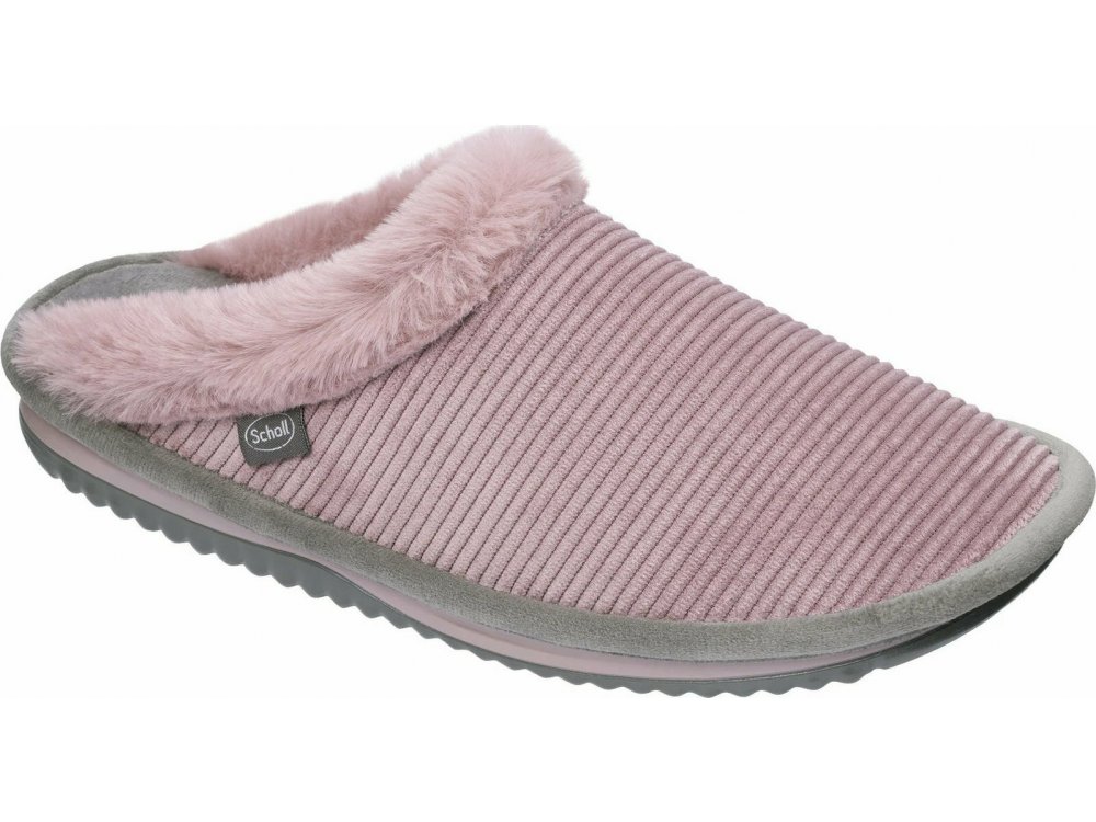 Scholl Brienne Fluffy Dusty Pink Ανατομικές Γυναικείες Παντόφλες Ροζ, No37
