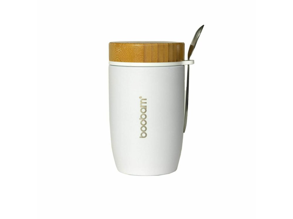 Boobam Food Thermos Inox Δοχείο Φαγητού Θερμός Χρώμα Λευκό, 500ml
