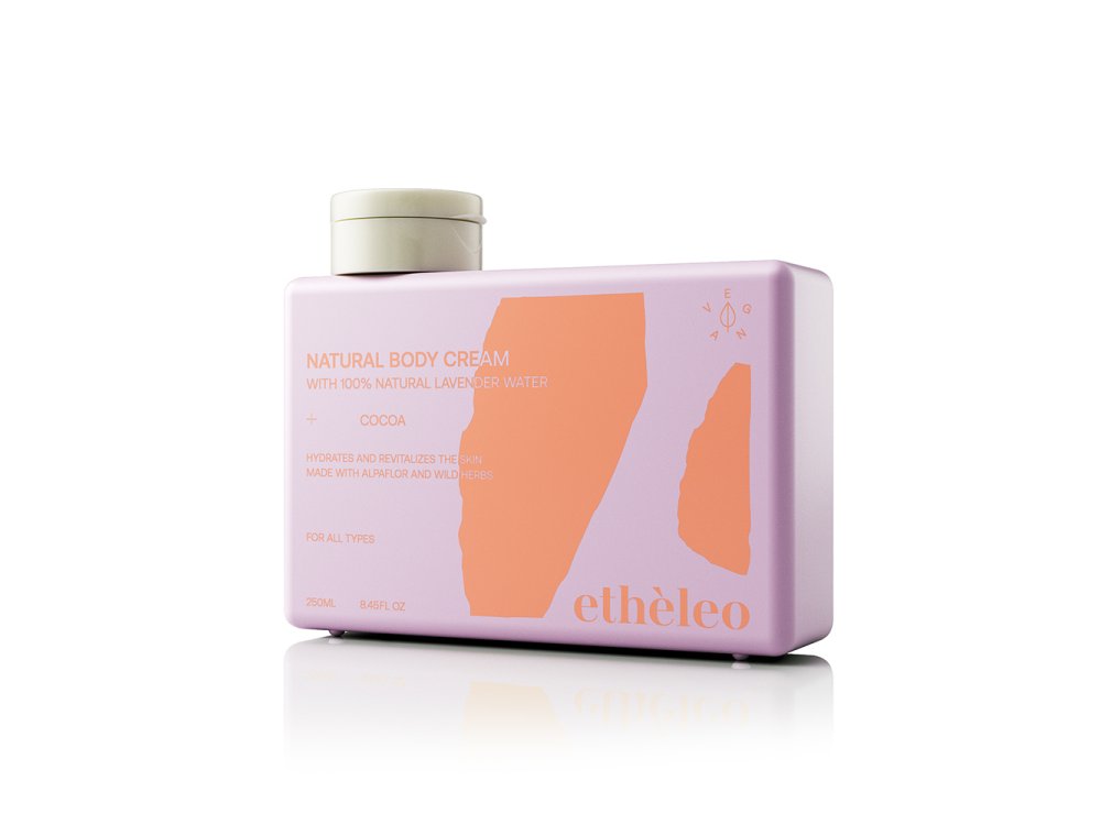 Etheleo Cocoa Natural Body Cream Ενυδατική Κρέμα Σώματος, 250ml