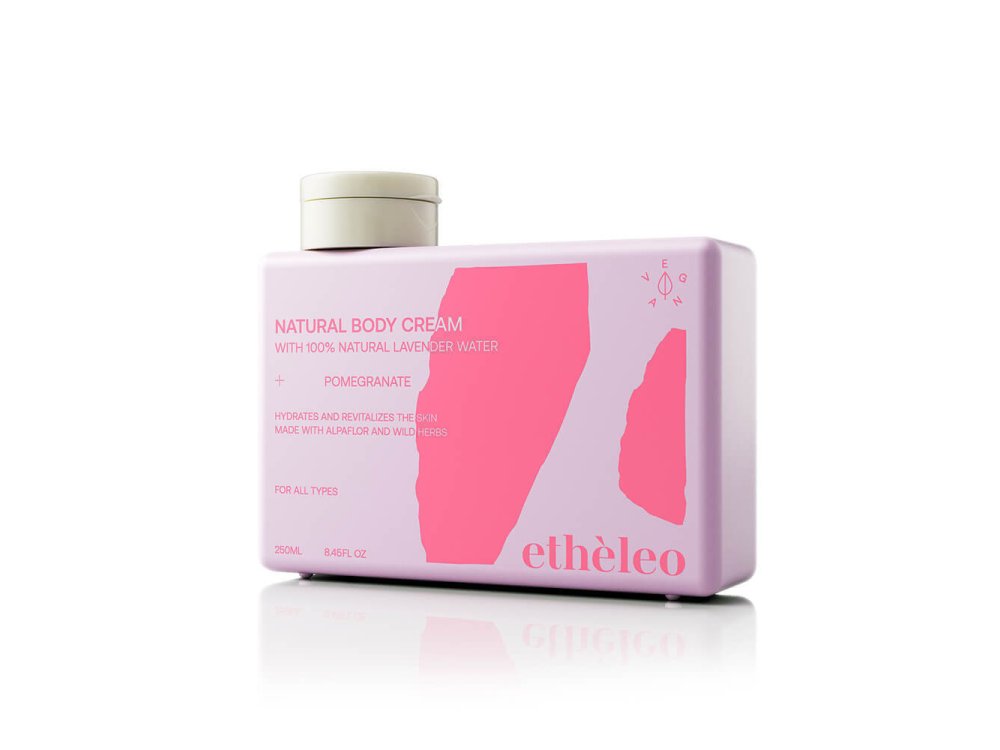 Etheleo Pomegranate Natural Body Cream Ενυδατική Κρέμα Σώματος, 250ml