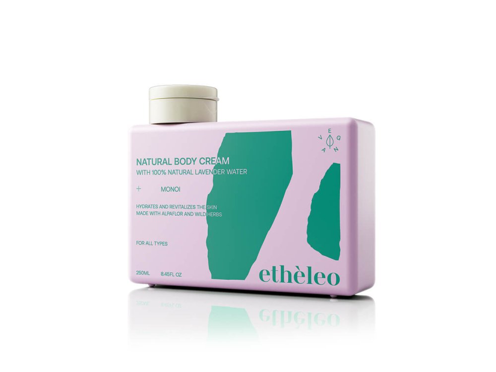 Etheleo Monoi Natural Body Cream Ενυδατική Κρέμα Σώματος, 250ml