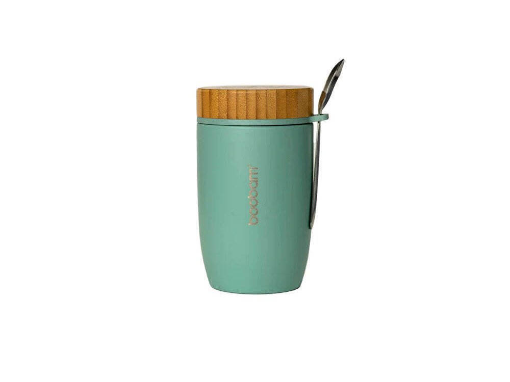 Boobam Food Thermos Inox Δοχείο Φαγητού Θερμός Χρώμα Πράσινο, 500ml