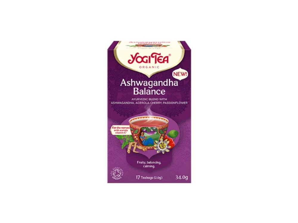 Yogi Tea Ashwagandha Balance Αφέψημα Τσαγιού για το Νευρικό Σύστημα, 17x2.0g