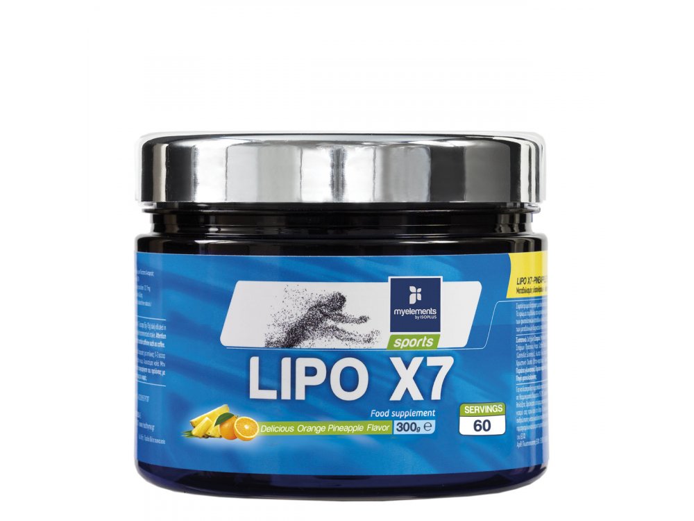 My Elements Sports LIPO X7 Συμπλήρωμα Διατροφής με Γεύση Πορτοκάλι - Ανανά 300gr