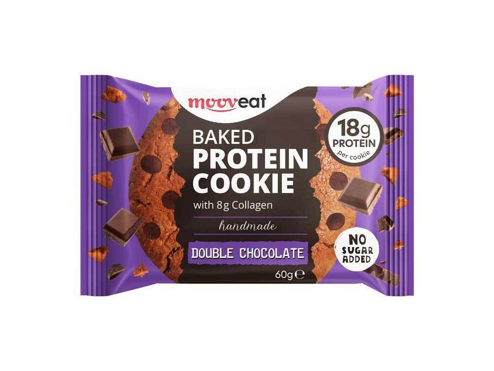Mooveat, Baked Protein 30% Cookie Double Chocolate, Μπισκότο, 60gr