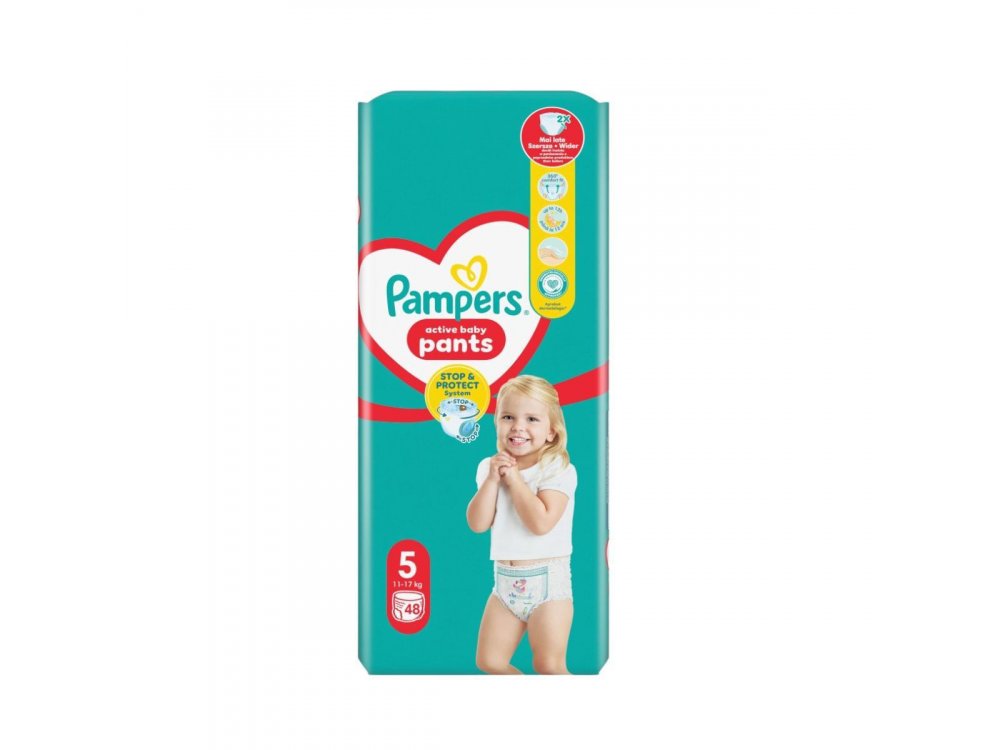 Pampers Pants No 5, 12-17kg Jumbo Pack, Πάνες Βρακάκι, 48τμχ