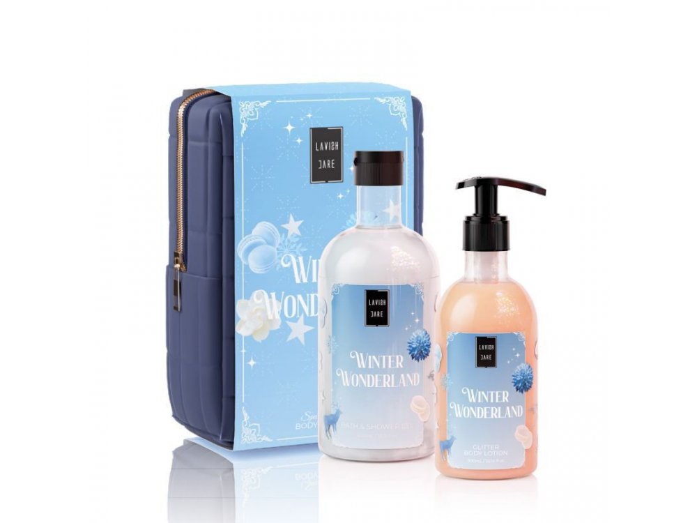 Lavish Care Winter Wonderland Christmas Set, Αφρόλουτρο 500ml & Κρέμα Σώματος 300ml, 1σετ