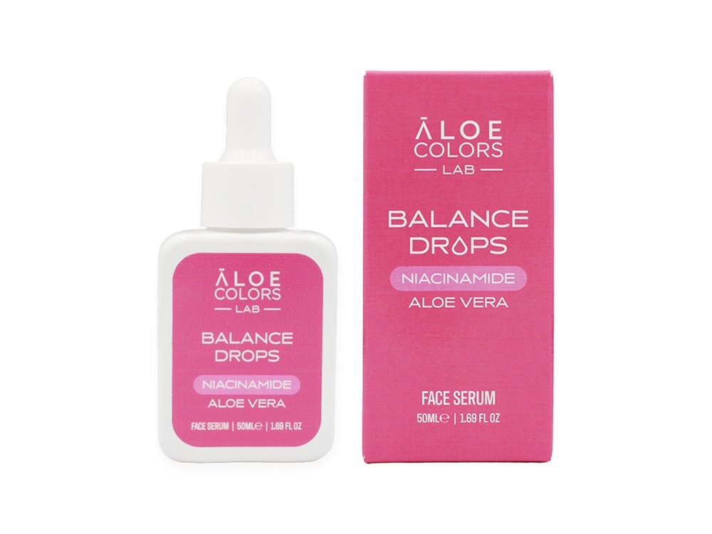 Aloe+Colors Face Serum Balance Drops Niacinamide, Ενυδατικός Ορός Προσώπου κατά της Λιπαρότητας, 50ml