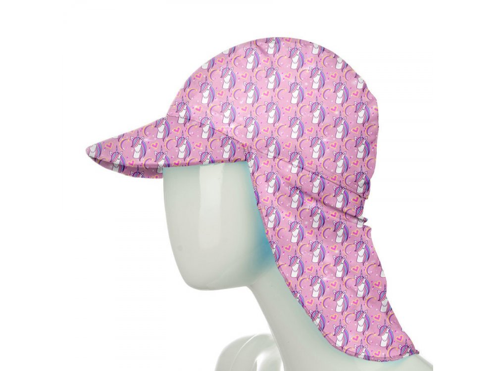 Slipstop Pink Unicorn UV Hat, Παιδικό Αντηλιακό Καπέλο με δείκτη προστασίας UPF50+