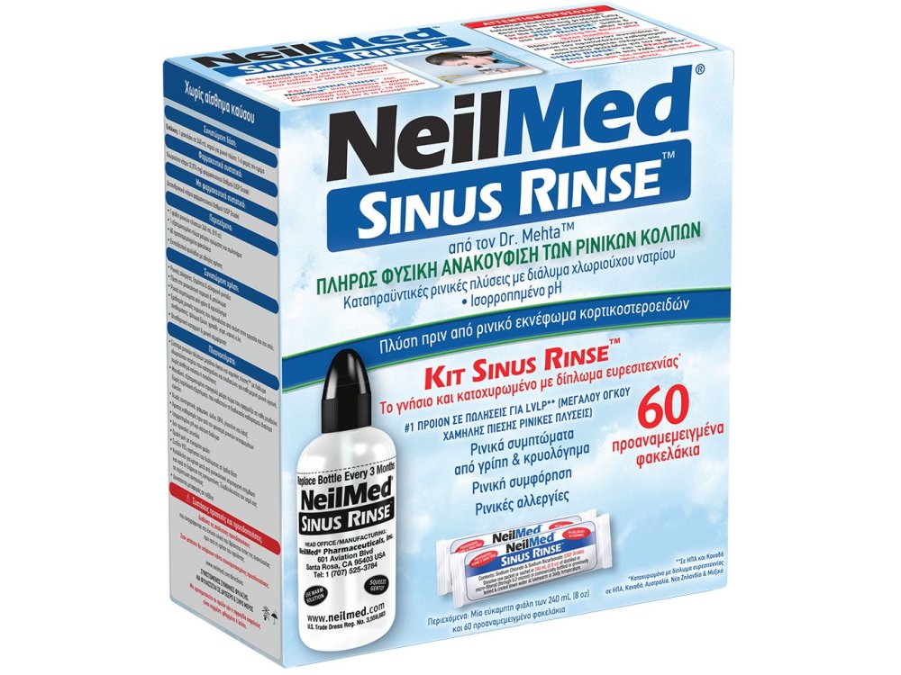NeilMed Sinus Rinse Original Kit, 1 συσκευασία + 60 φακελάκια