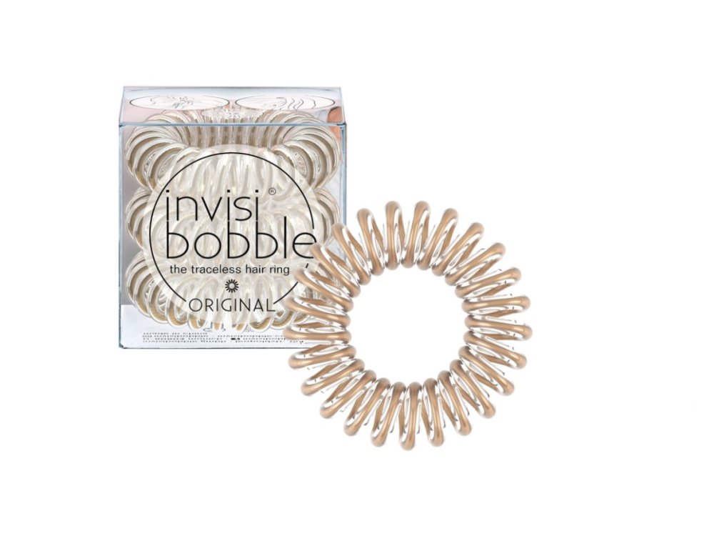 Invisibobble Original Time To Shine Bronze me Pretty, Λαστιχάκι Μαλλιών, 3τμχ