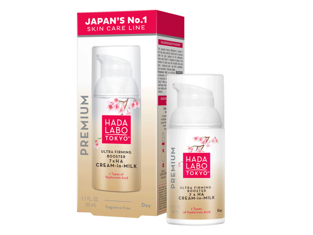 Hada Labo Tokyo Ultra Firming Premium Booster 7XHA Day Cream-in-Milk, Αναζωογονητική & Συσφικτική Κρέμα ημέρας, 50ml