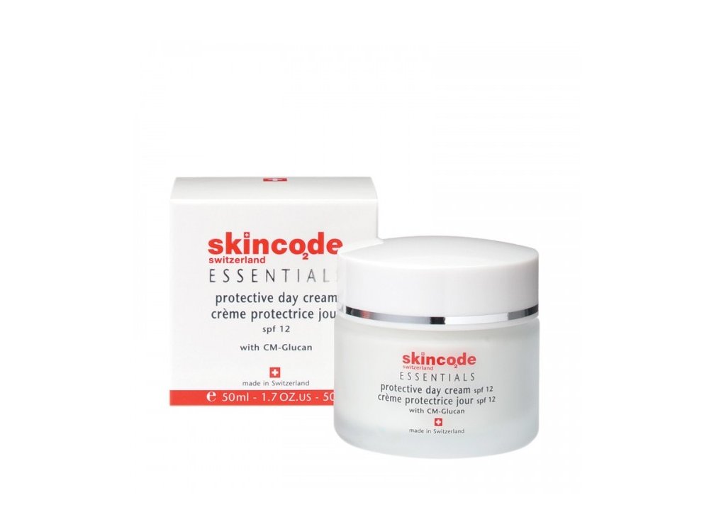 Skincode Protective Day Cream spf 12 -  Ενυδατική & αντιρυτιδική κρέμα ημέρας 50 ml