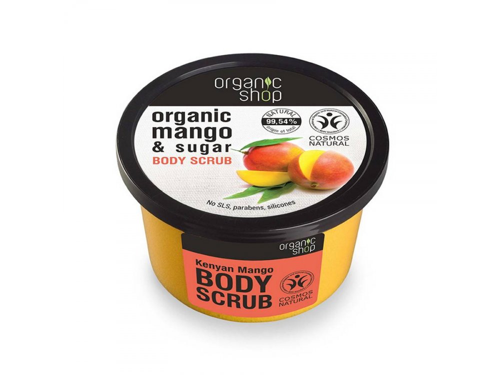 Organic Shop Body Scrub Kenyan Mango, Scrub Σώματος Μανγκο Κένυας, 250ml