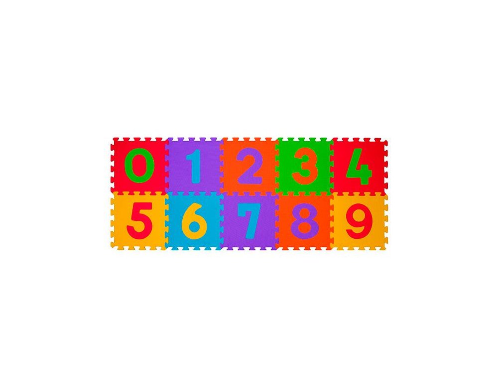 BabyOno Foam Puzzles, Αφρώδες παζλ δαπέδου - Αριθμοί, 10pcs