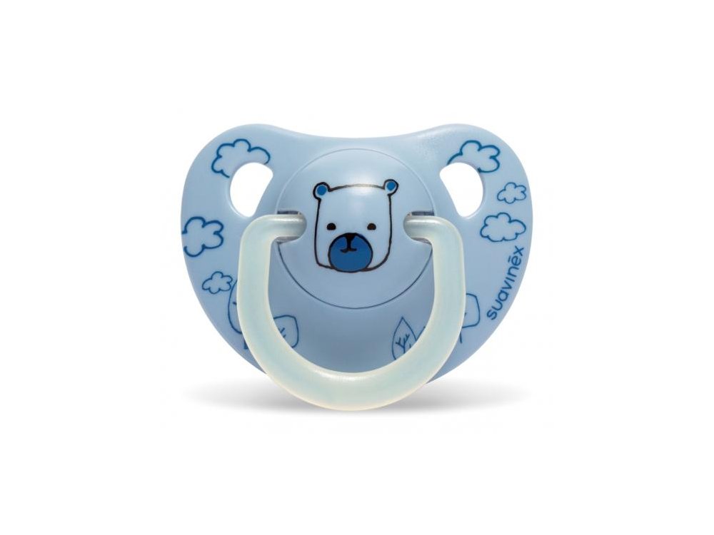Suavinex Night Ανατομική Πιπίλα Σιλικόνης, 0-6m+ ,Bear