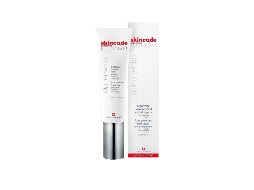 Skincode Alpine White  - Brightening protective shield spf 50/PA+  - Λευκαντικό αντηλιακό κατά των πανάδων 30ml