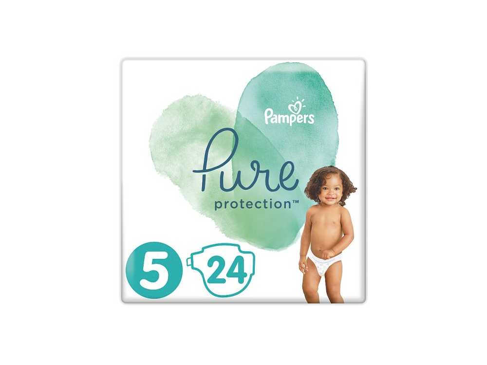 Pampers Pure Protection No.5 (11+kg) Πάνες, 24τμχ
