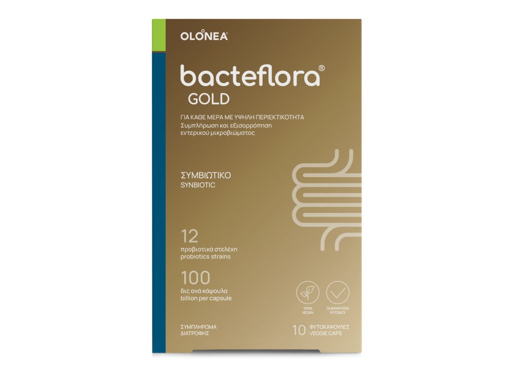 Olonea Bacteflora Gold Συμβιωτικό για την Υγεία & Ομαλή Λειτουργία του Εντέρου, 10caps