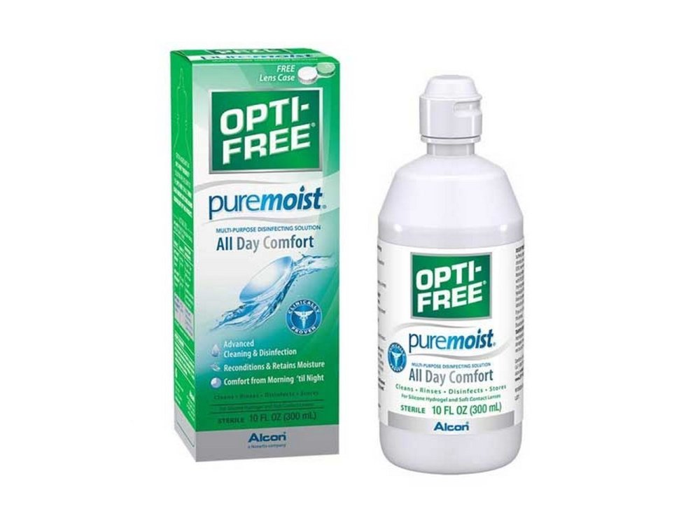 Alcon Opti Free Pure Moist, Εξελιγμένο Διάλυμα Διπλής Απολύμανσης, 300ml