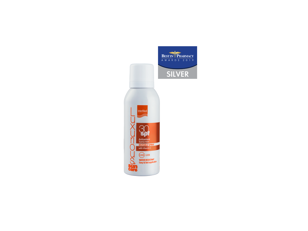 InterMed Luxurious Suncare Antioxidant Sunscreen Invisible Spray SPF30, Διάφανο Αντηλιακό με αντιοξειδωτική σύνθεση, 100ml