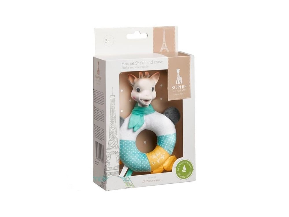 Sophie La Girafe Σόφι Καμηλοπάρδαλη Κουδουνίστρα με Μασητικό "Κούνα και δάγκωσε", 1τμχ