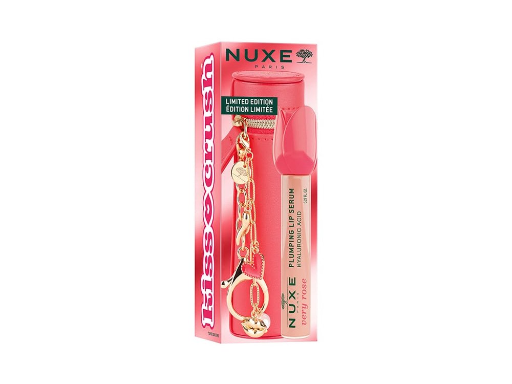 Nuxe Limited Edition Very Rose Lip Plumping Serum για Όγκο Χειλιών, 8ml & Θήκη Μπρελόκ, 1τμχ