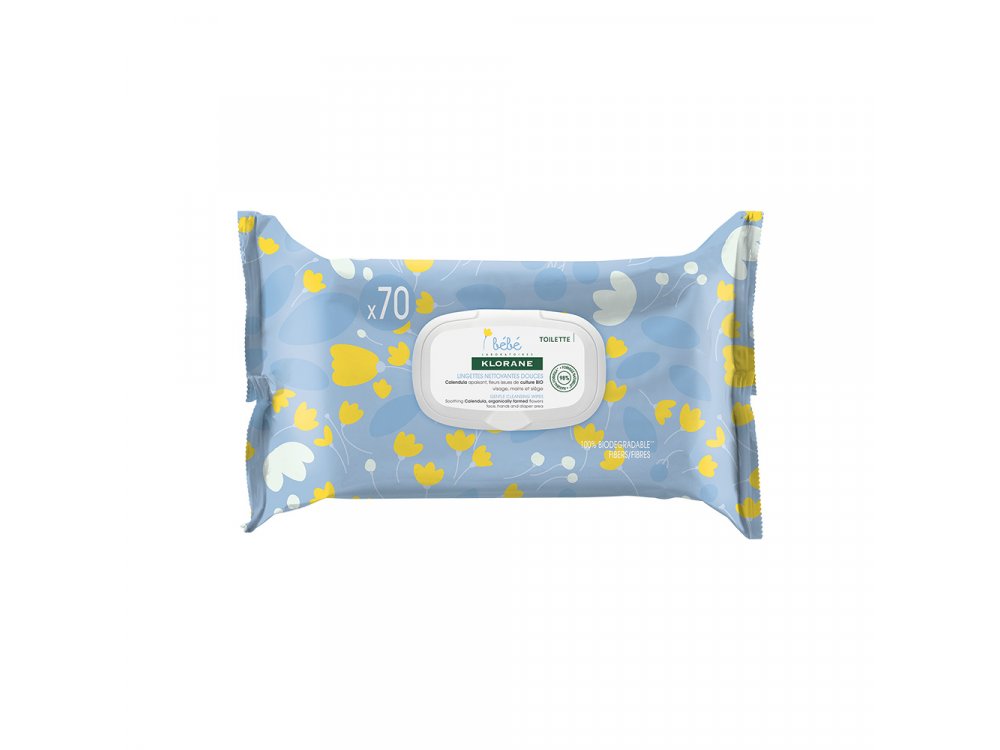 Klorane, Πακέτο Bebe Μωρομάντηλα, 70τμχ