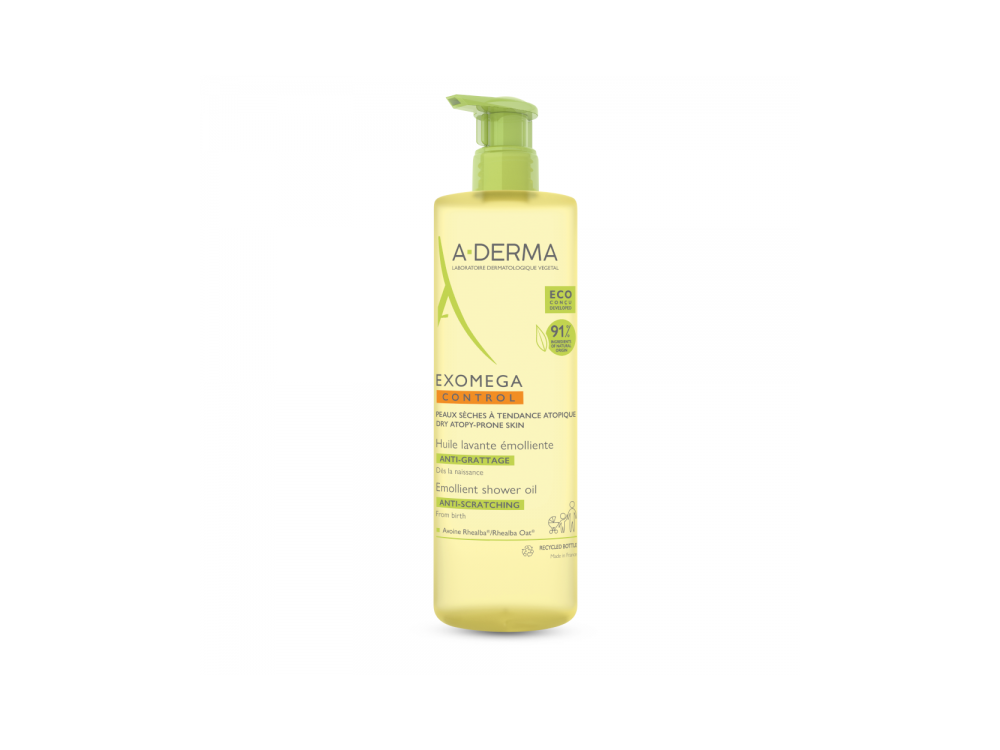 A-Derma Exomega Control Emollient Shower Oil Καθαρισμός για Ξηρό Δέρμα ή για Δέρμα με τάση Ατοπίας, 750ml