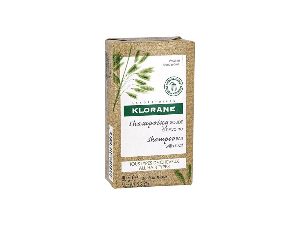 Klorane Shampoo Bar with Oat Στέρεο Σαμπουάν με Βιολογική Βρώμη για Όλη την Οικογένεια, 80g