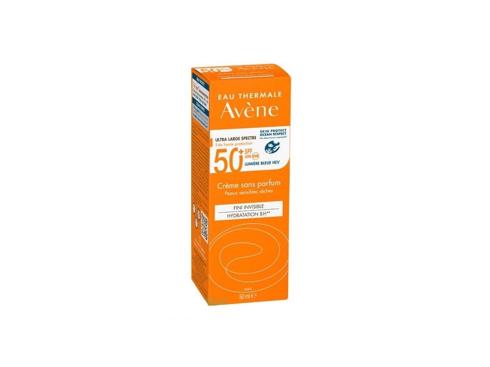 Avene Soins Solaire Cream Sans Parfum SPF50+ Αντηλιακή Κρέμα Προσώπου Χωρίς Άρωμα, 50ml