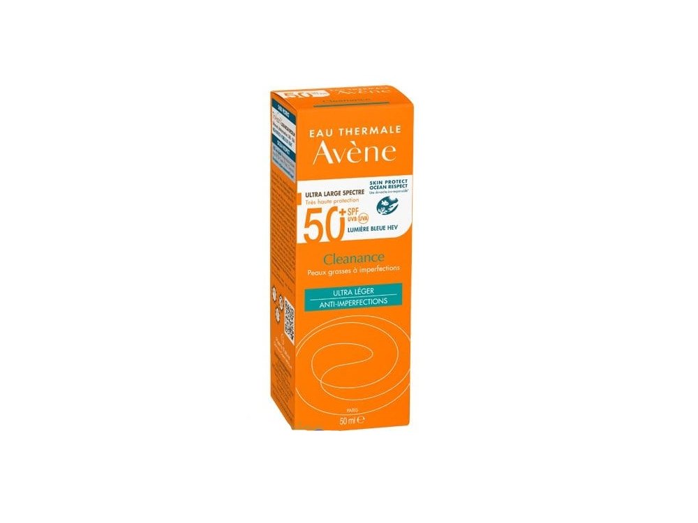 Avene Cleanance Solaire SPF50+, Αντηλιακή Κρέμα Προσώπου για Λιπαρή με Ατέλειες Επιδερμίδα, 50ml