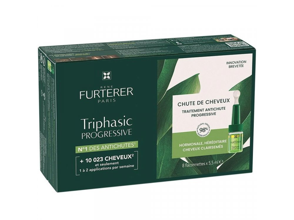 René Furterer Triphasic Serum Progressive, Αγωγή Κατά της Προοδευτικής Τριχόπτωσης, 8x5.5ml