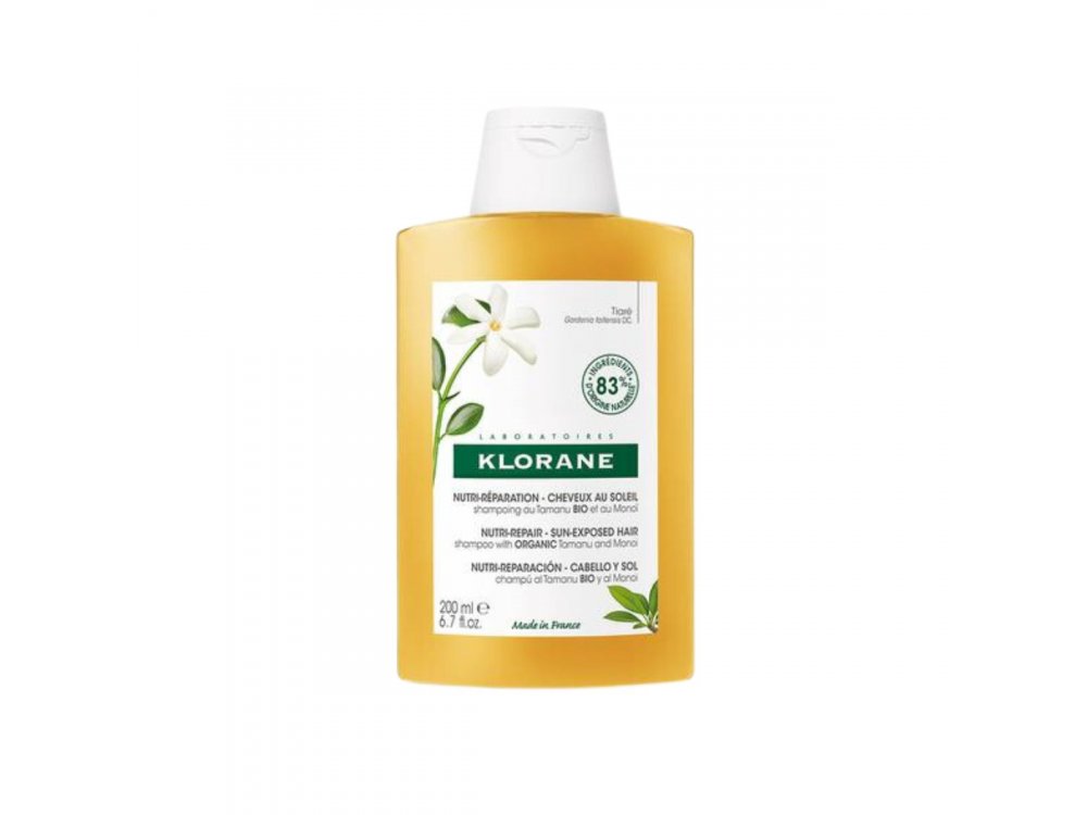Klorane Monoi Sun Radiance Hair Care, Σαμπουάν θρέψης και επανόρθωσης, 200ml