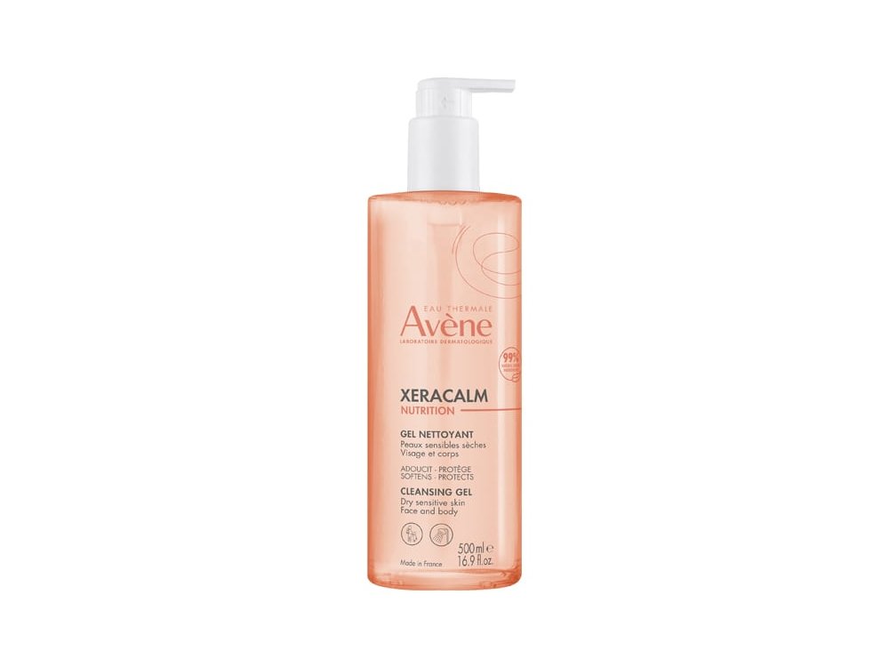 Avene XeraCalm Nutrition Cleansing Gel, Τζελ Καθαρισμού για Πρόσωπο & Σώμα, 500ml