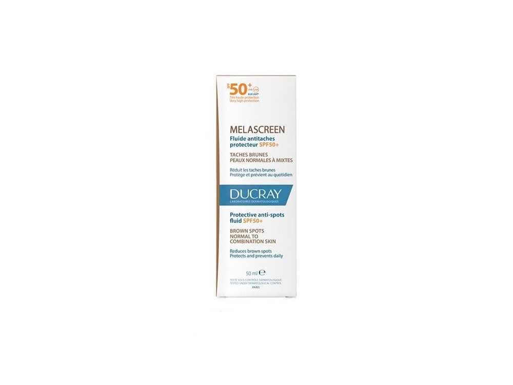 Ducray Melascreen Protective Anti-spot Fluid SPF50+ Light Cream Λεπτόρρευστη Αντηλιακή Κρέμα κατά των Κηλίδων για Κανονικό & Μικτό Δέρμα, 50ml
