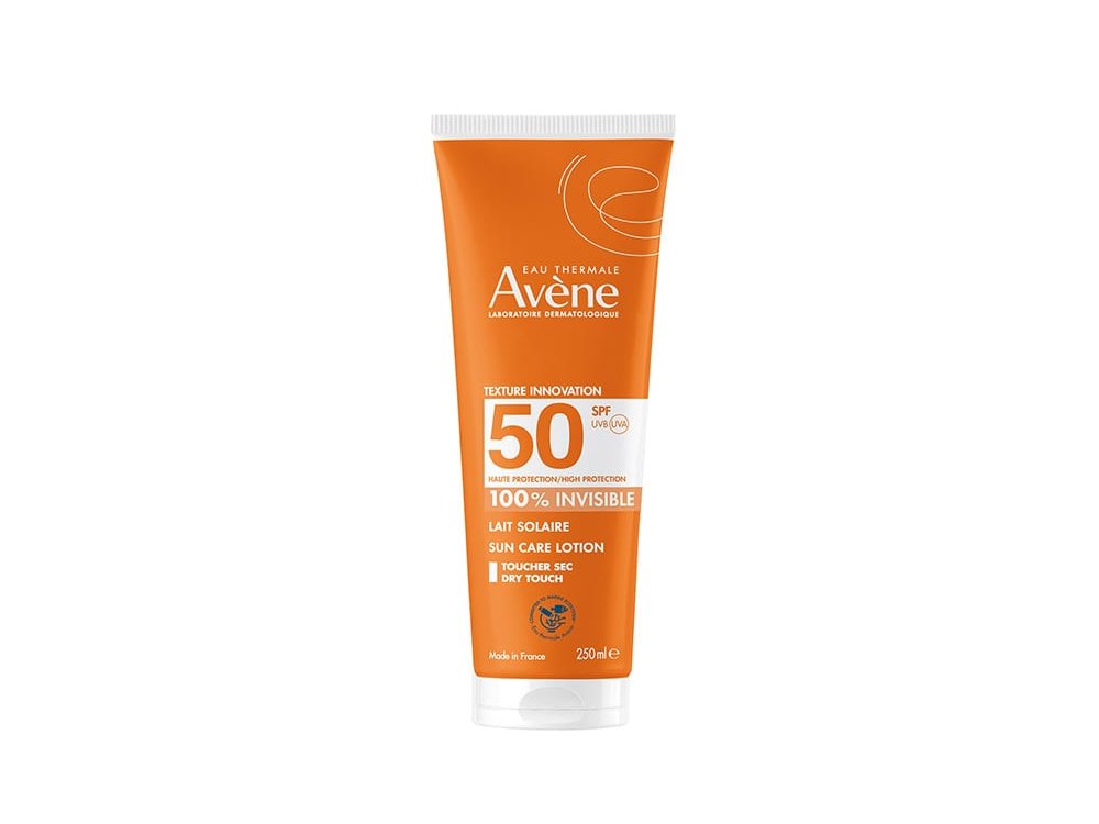 Avene Eau Thermale Lait Solaire Αντιηλιακό Γαλάκτωμα 100% Invisible SPF50+, 250ml