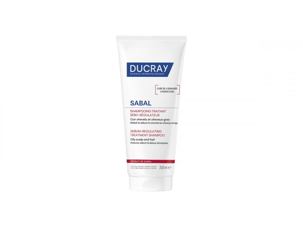 Ducray Sabal Argeal Daily Sebum Absorbing Shampoo, Σμηγματο-Απορροφητικό Σαμπουάν Καθημερινής Χρήσης, 200ml