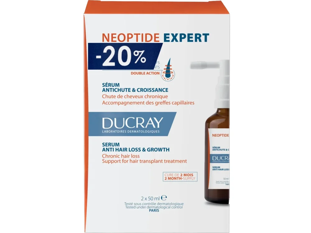 Ducray Promo (-20%) Neoptide Expert Anti-hair Loss & Growth Serum Ορός Τριχόπτωσης & Ανάπτυξης Μαλλιών, 2x50ml