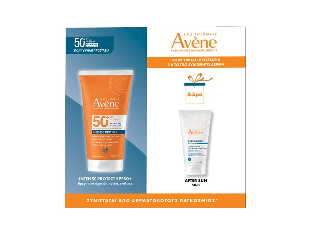 Avene Promo Intense Protect Αντηλιακό για Σώμα & Πρόσωπο SPF50+, 150ml & Δώρο After Sun Restorative Lotion Λοσιόν Επανόρθωσης με Ιαματικό Νερό για Μετά τον Ήλιο, 50ml, 1σετ
