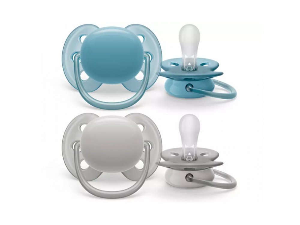 Philips Avent Ultra Soft, Ορθοδοντική Πιπίλα Σιλικόνης 6-18m, 2τεμ
