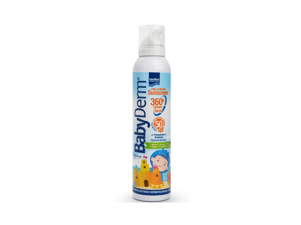Intermed Babyderm Sunscreen 360° Cream Spray for Kids SPF50+ Αντηλιακό Σπρέι για Παιδιά, 200ml