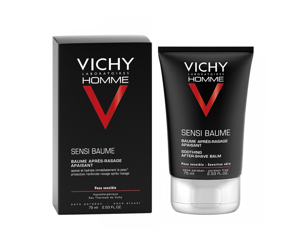 Vichy Homme Sensi Baume After shave για μετά το ξύρισμα κατά των ερεθισμών, 75ml