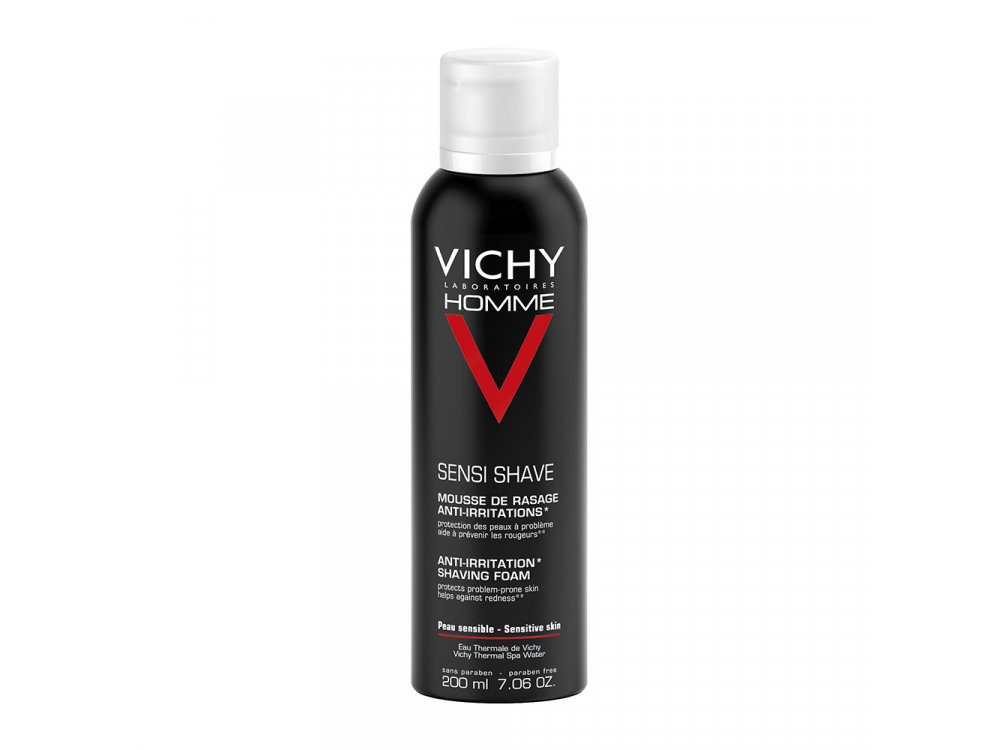 Vichy Homme Αnti-Irritation Shaving Foam Αφρός Ξυρίσματος για Ευαίσθητες Επιδερμίδες, 200ml