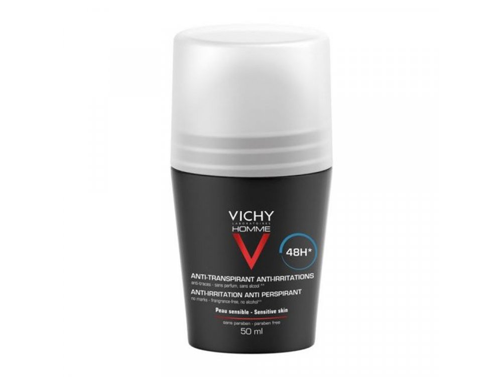 Vichy Homme 48h Deodorant Roll-on for Sensitive Skin 50ml