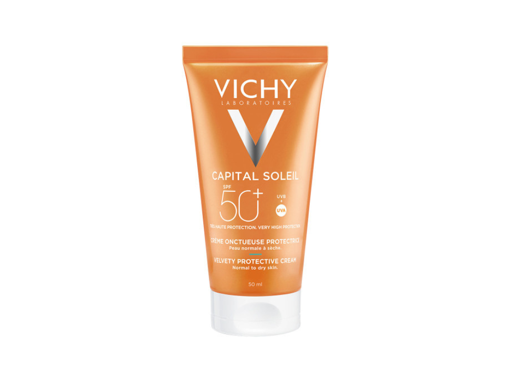 Vichy Ideal Soleil Skin Perfecting Velvety Cream, Βελούδινη Υφή SPF50, 50ml