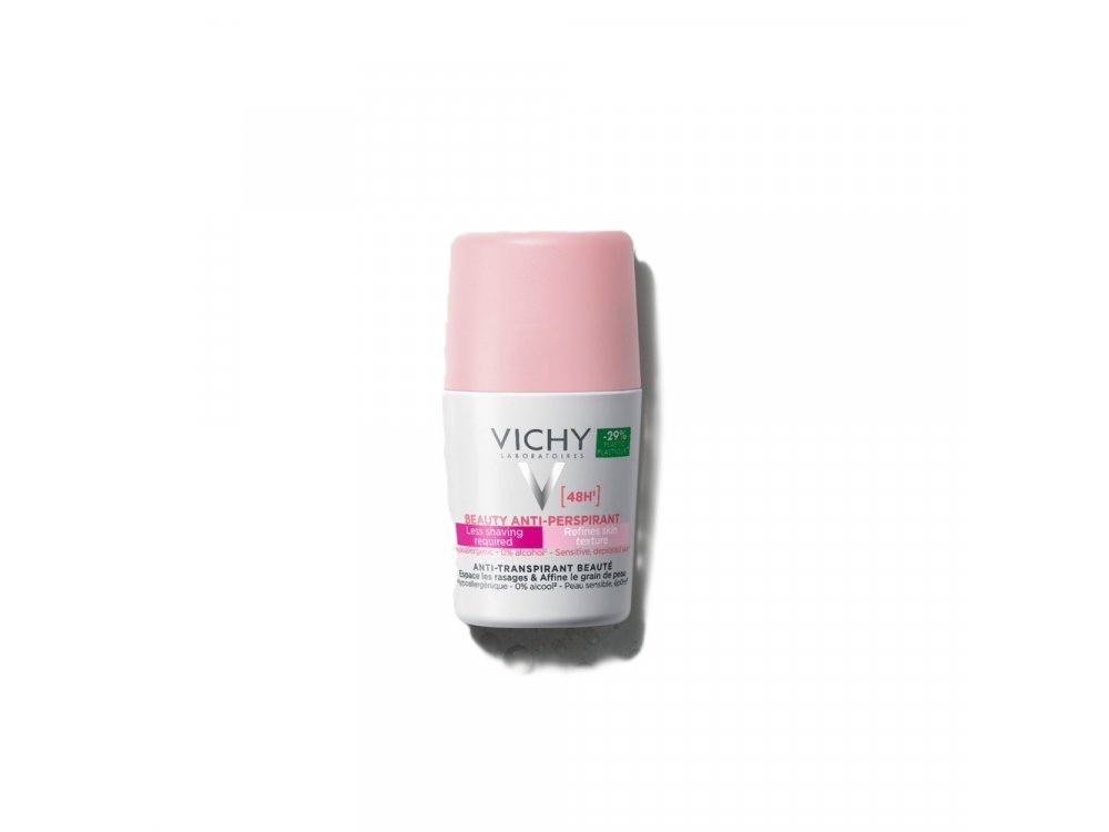 Vichy Beauty Anti-Perspirant 48h Ideal Finish Roll-on, Αποσμητικό 48ωρης Προστασίας, 50ml