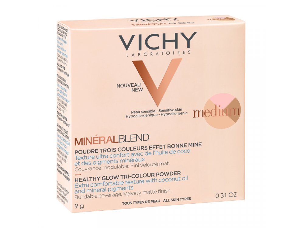 Vichy MineralBlend Healthy Glow Tri-Color Powder Medium 9gr
