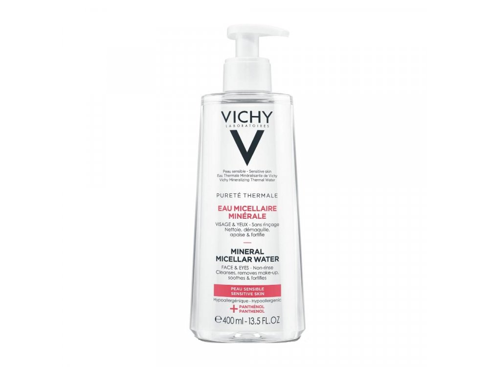 Vichy Purete Thermale Mineral Micellar Water, Μεταλλικά Στοιχεία για Πρόσωπο & Μάτια για Ευαίσθητες Επιδερμίδες 400ml